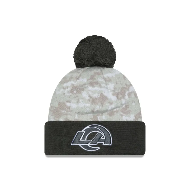 Los Angeles Rams 2024 Salute to Service Pom Knit Hat sold by New Era