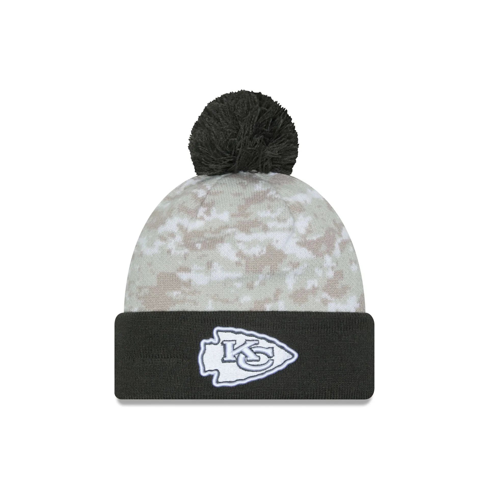 Kansas City Chiefs 2024 Salute to Service Pom Knit Hat sold by New Era