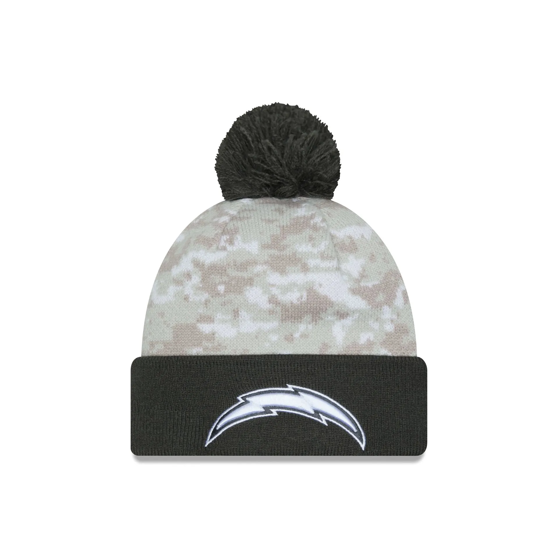 Los Angeles Chargers 2024 Salute to Service Pom Knit Hat sold by New Era