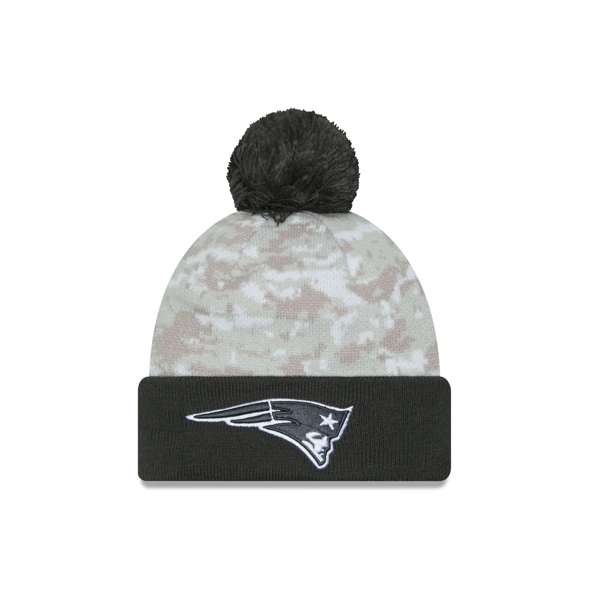 New England Patriots 2024 Salute to Service Pom Knit Hat sold by New Era