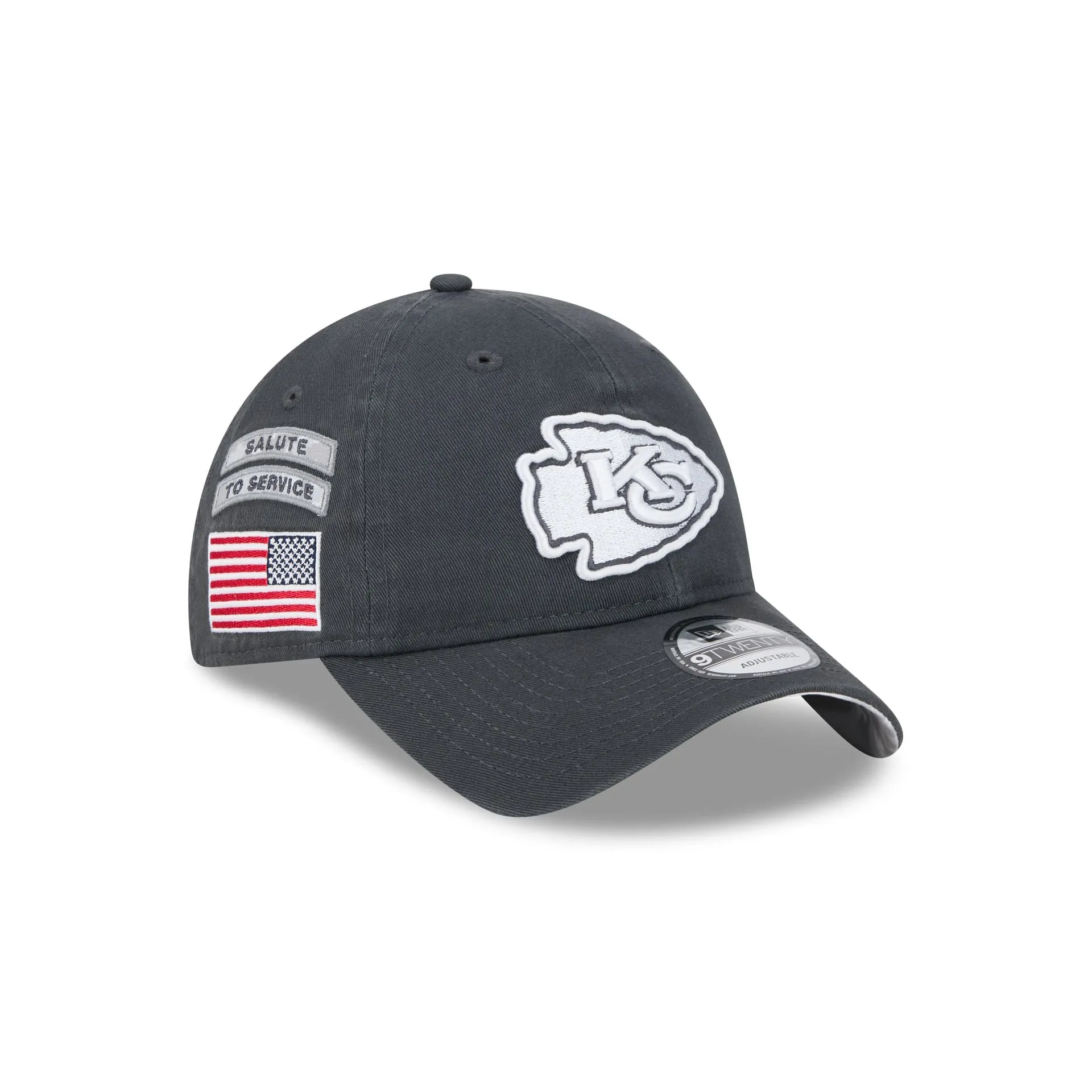 Kansas City Chiefs 2024 Salute to Service 9TWENTY Adjustable Hat sold by New Era