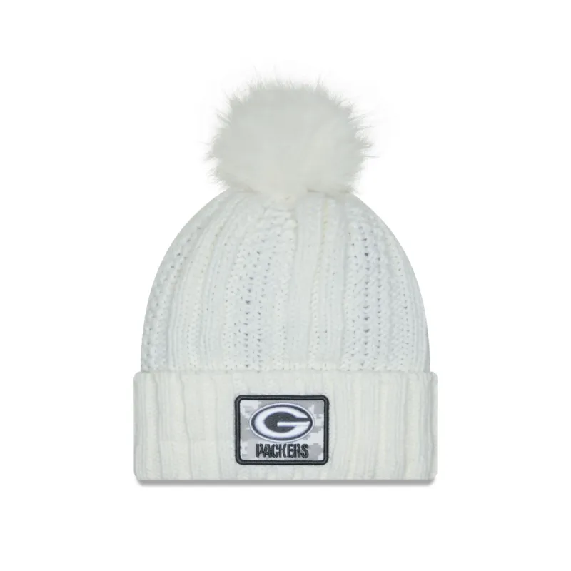 Green Bay Packers 2024 Salute to Service Women's Pom Knit Hat sold by New Era