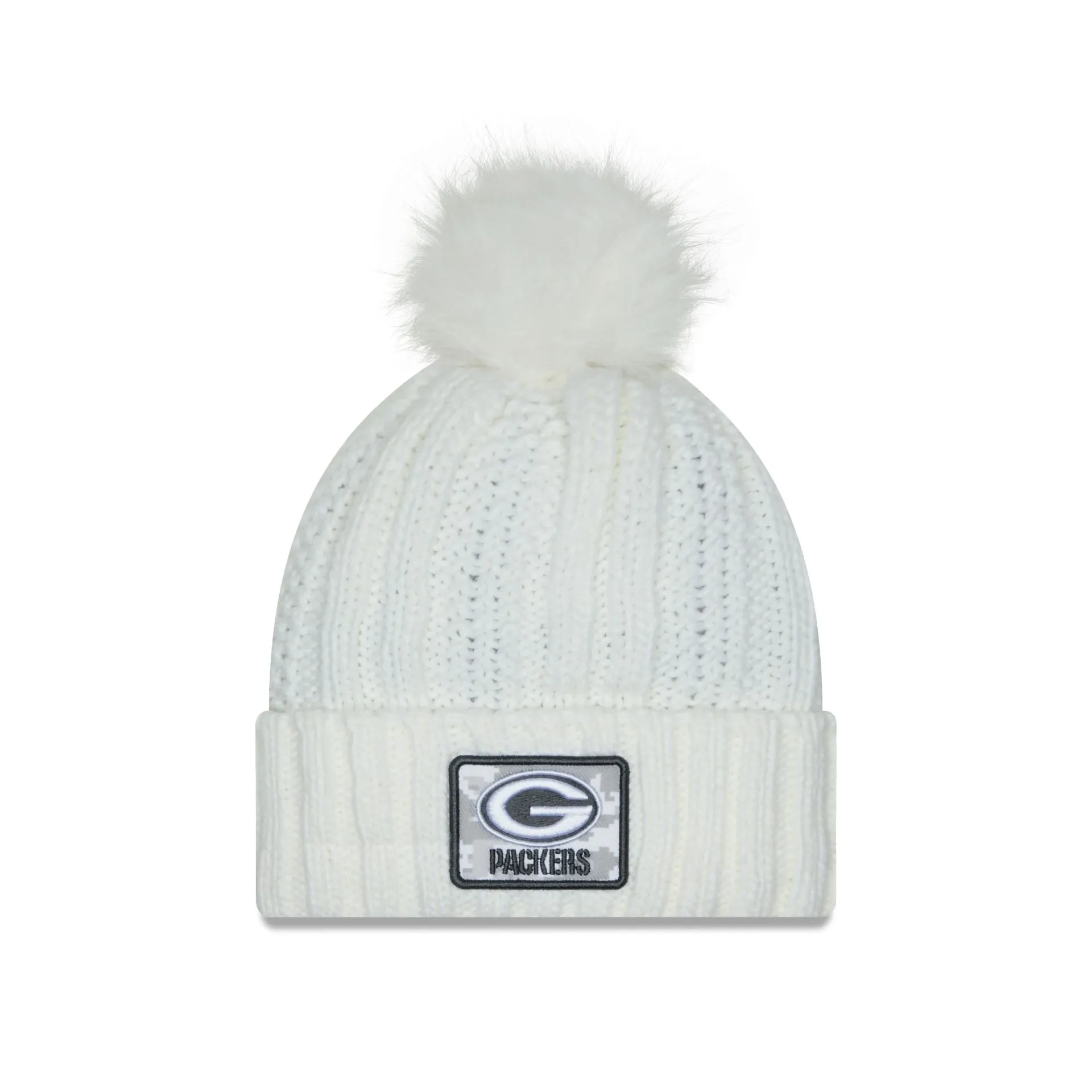 Green Bay Packers 2024 Salute to Service Women's Pom Knit Hat sold by New Era