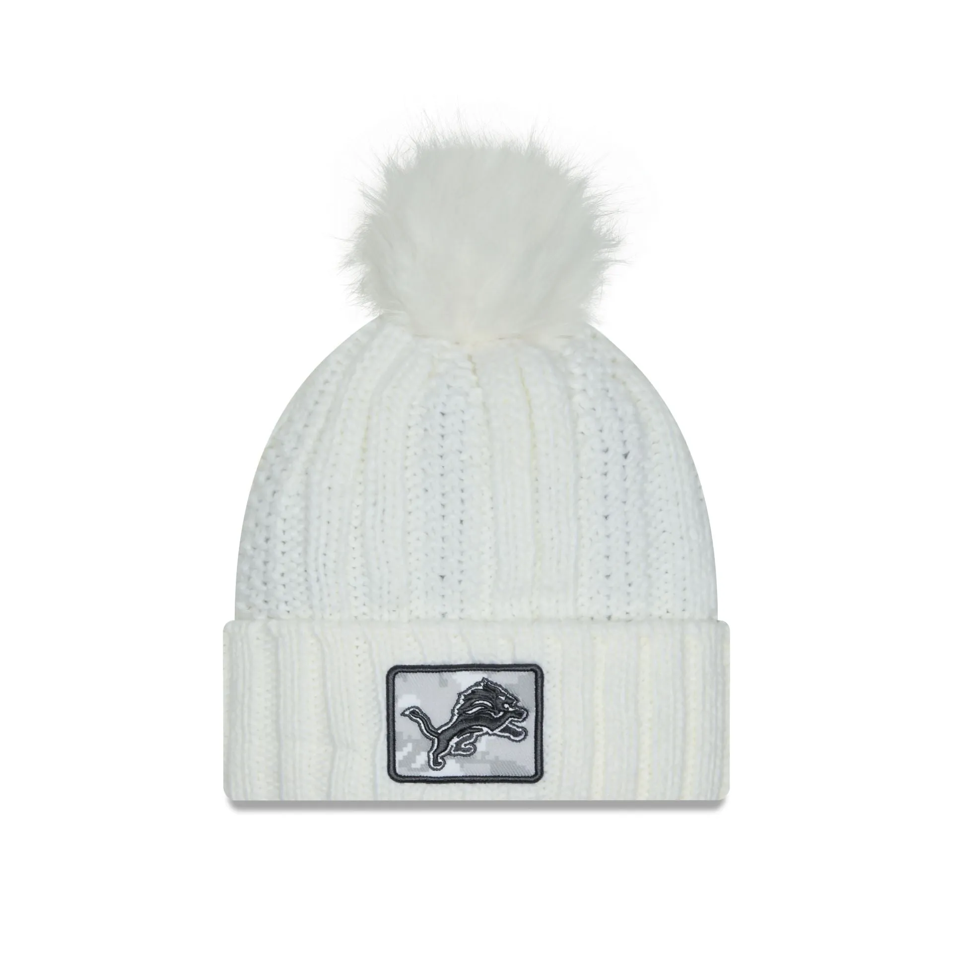 Detroit Lions 2024 Salute to Service Women's Pom Knit Hat sold by New Era