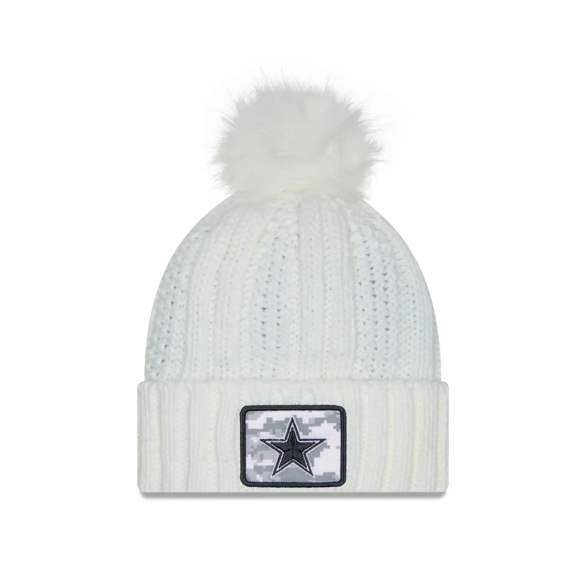 Dallas Cowboys 2024 Salute to Service Women's Pom Knit Hat sold by New Era