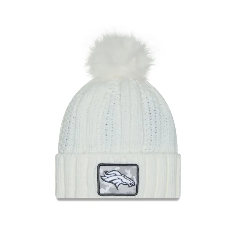 Denver Broncos 2024 Salute to Service Women's Pom Knit Hat sold by New Era