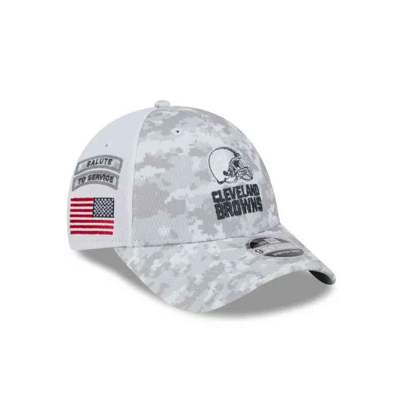 Cleveland Browns 2024 Salute to Service 9FORTY Stretch-Snap Hat sold by New Era