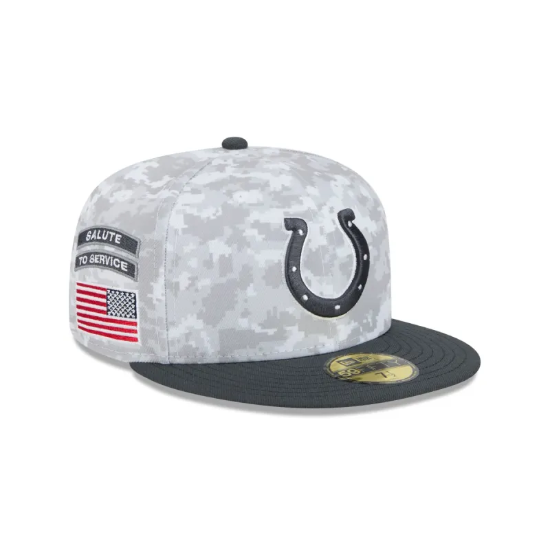 Indianapolis Colts 2024 Salute to Service 59FIFTY Fitted Hat sold by New Era
