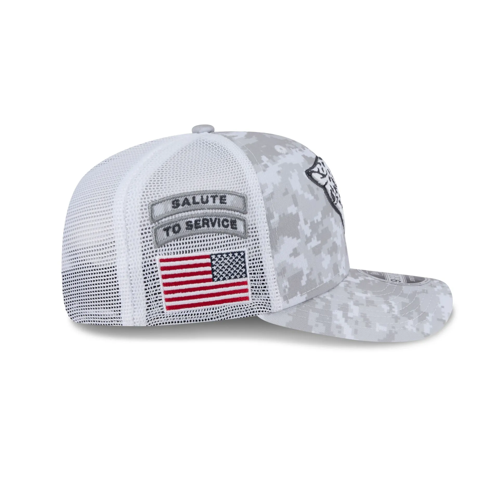 Jacksonville Jaguars 2024 Salute to Service 9SEVENTY Trucker Hat sold by New Era product image thumbnail 4