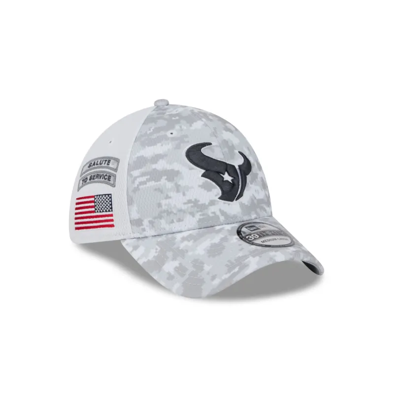 Houston Texans 2024 Salute to Service 39THIRTY Stretch Fit Hat sold by New Era