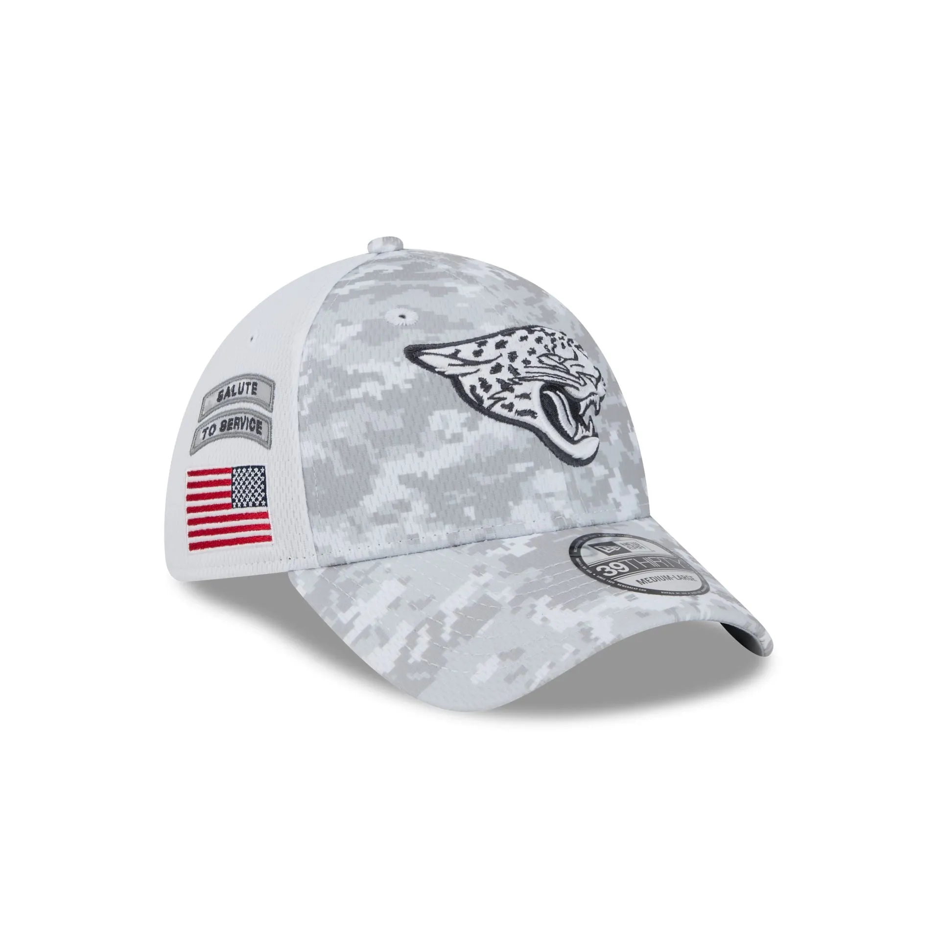 Jacksonville Jaguars 2024 Salute to Service 39THIRTY Stretch Fit Hat sold by New Era