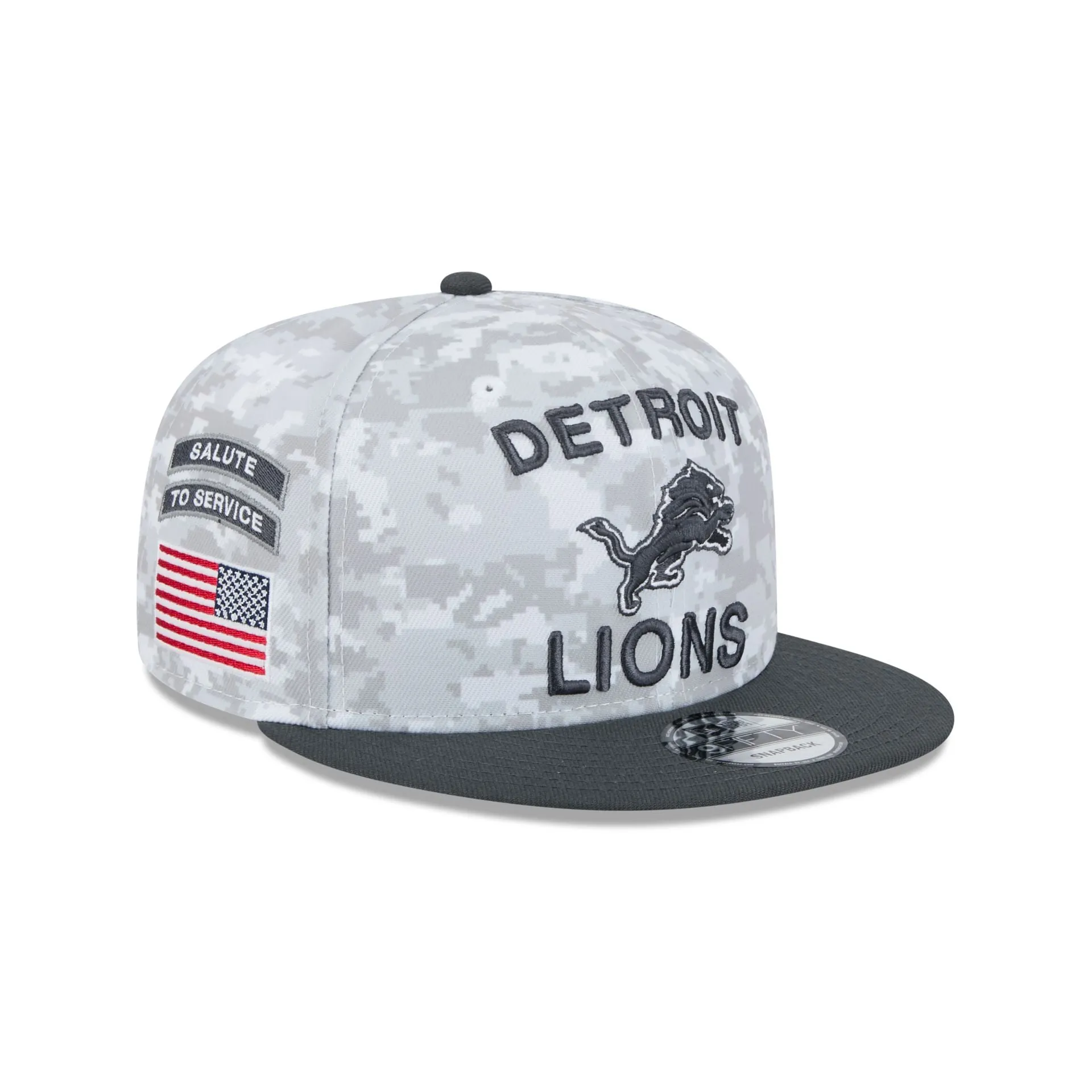 Detroit Lions 2024 Salute to Service 9FIFTY Snapback Hat sold by New Era