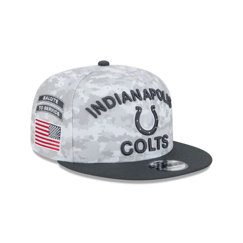 Indianapolis Colts 2024 Salute to Service 9FIFTY Snapback Hat sold by New Era