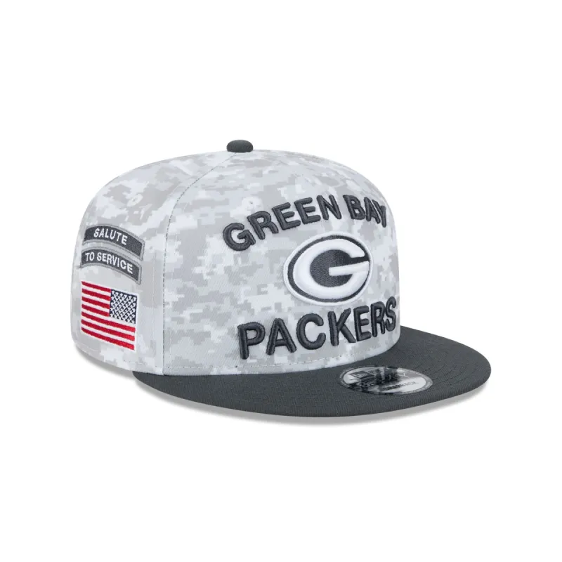 Green Bay Packers 2024 Salute to Service 9FIFTY Snapback Hat sold by New Era