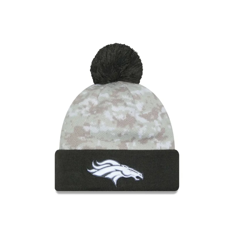 Denver Broncos 2024 Salute to Service Pom Knit Hat sold by New Era