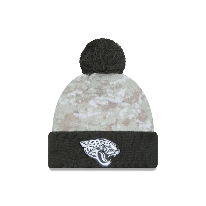 Jacksonville Jaguars 2024 Salute to Service Pom Knit Hat sold by New Era