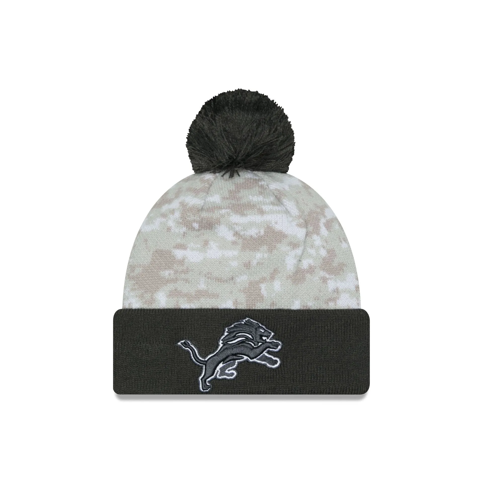 Detroit Lions 2024 Salute to Service Pom Knit Hat sold by New Era