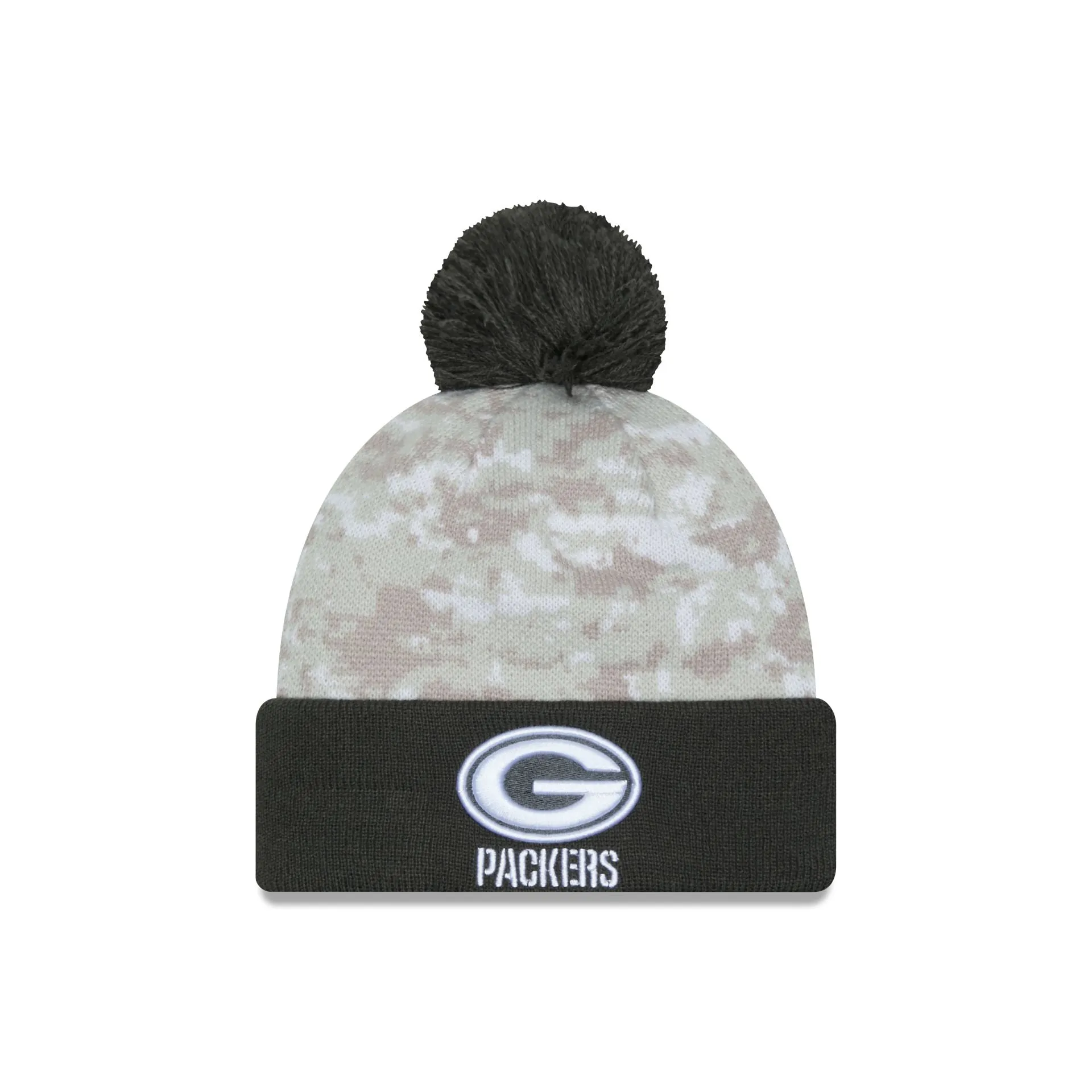Green Bay Packers 2024 Salute to Service Pom Knit Hat sold by New Era