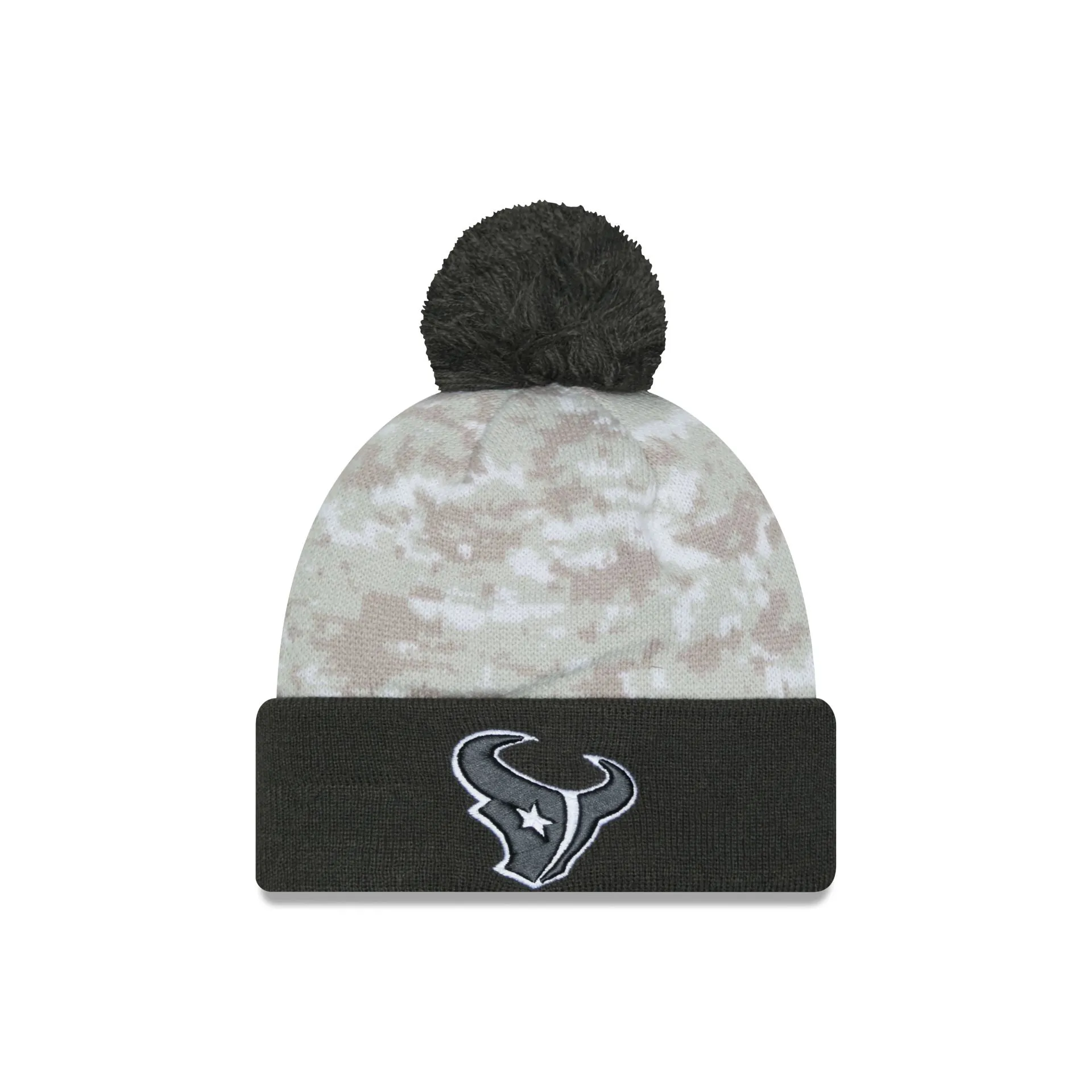 Houston Texans 2024 Salute to Service Pom Knit Hat sold by New Era