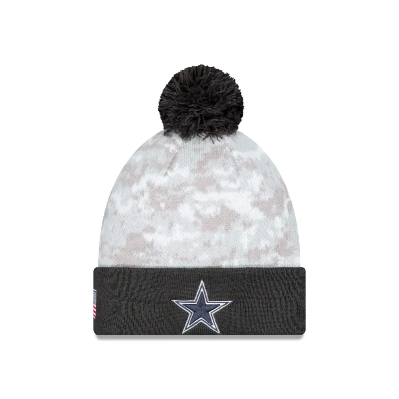 Dallas Cowboys 2024 Salute to Service Pom Knit Hat sold by New Era