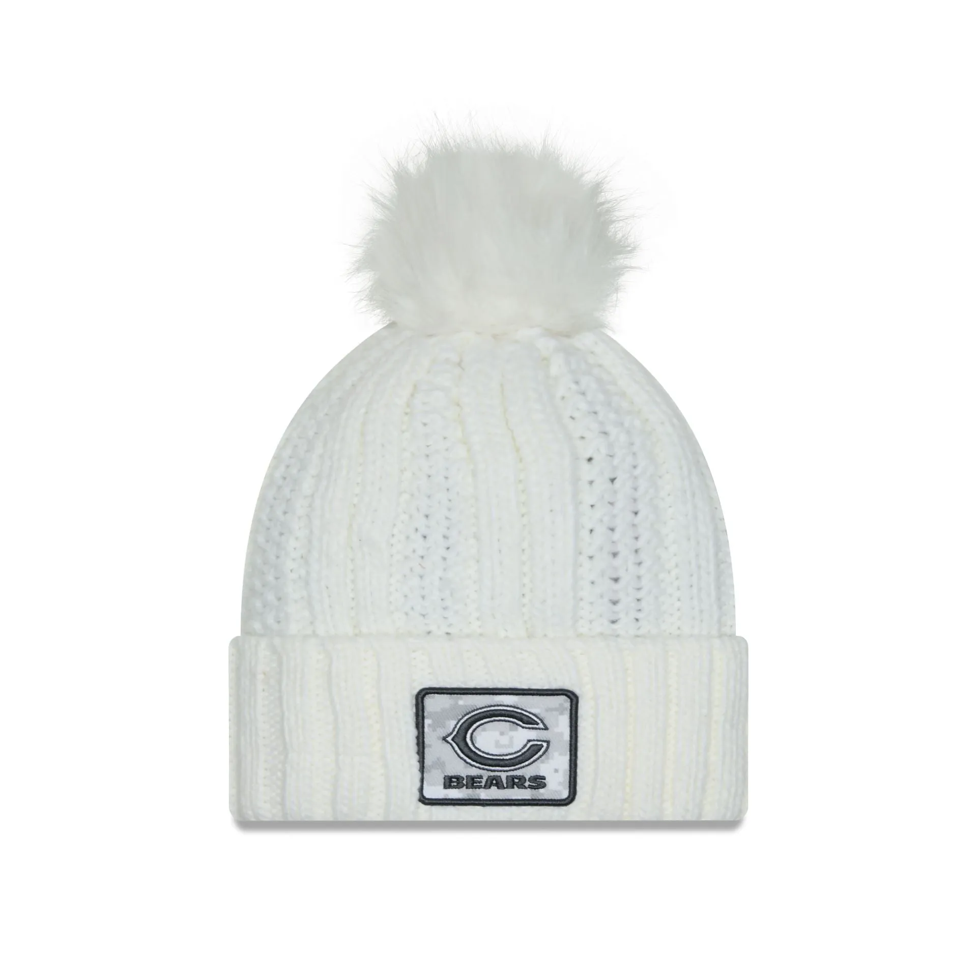 Chicago Bears 2024 Salute to Service Women's Pom Knit Hat sold by New Era