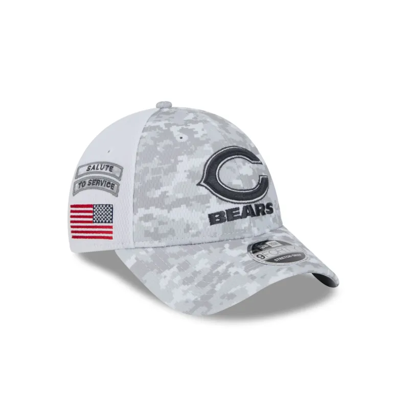 Chicago Bears 2024 Salute to Service 9FORTY Stretch-Snap Hat sold by New Era