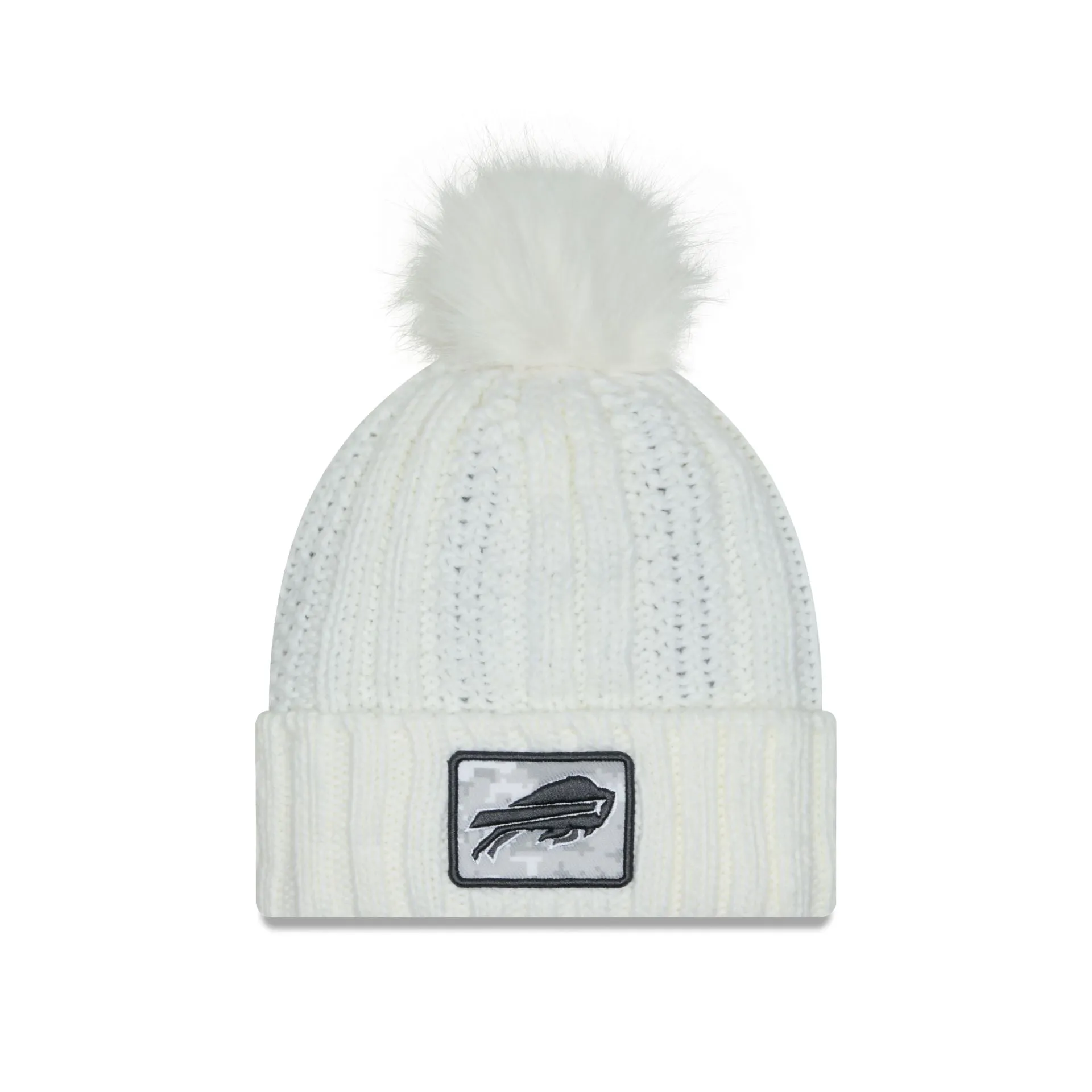 Buffalo Bills 2024 Salute to Service Women's Pom Knit Hat sold by New Era