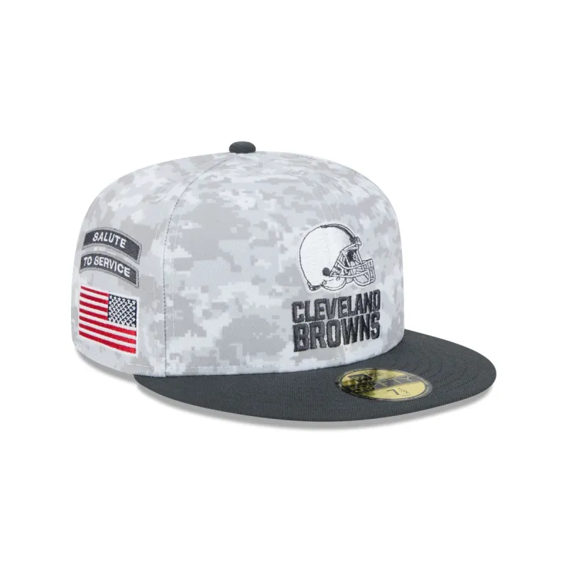Cleveland Browns 2024 Salute to Service 59FIFTY Fitted Hat sold by New Era