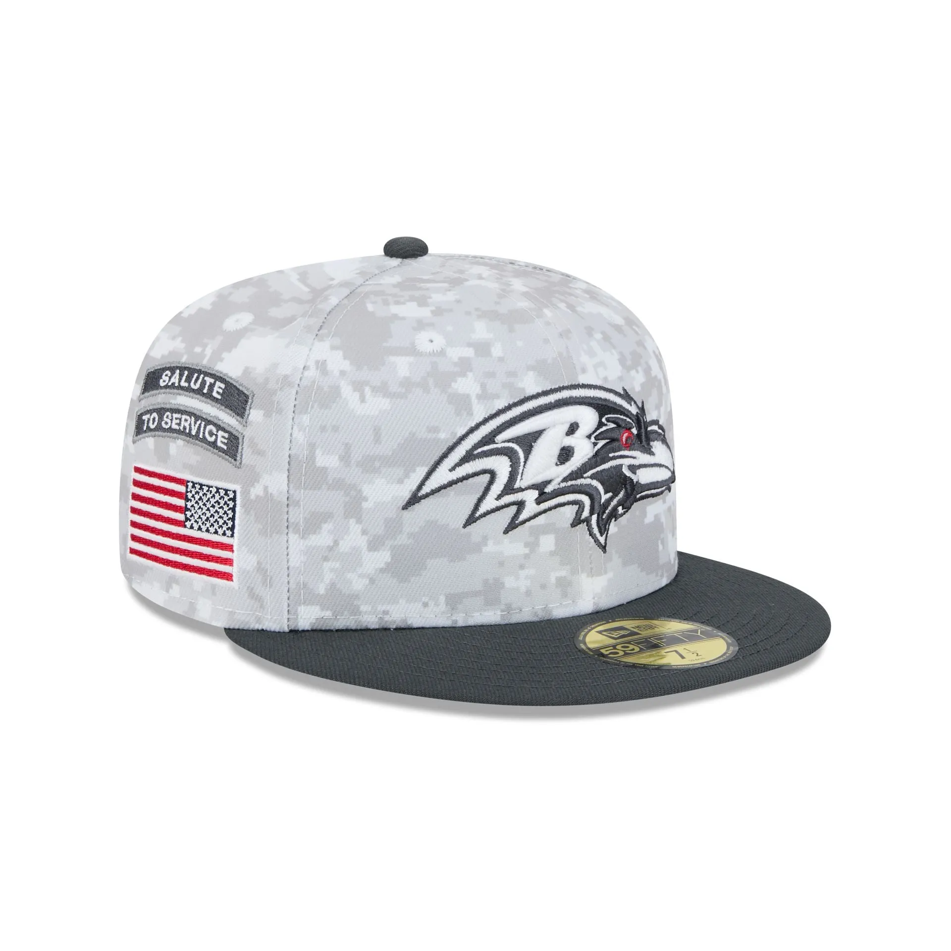 Baltimore Ravens 2024 Salute to Service 59FIFTY Fitted Hat sold by New Era