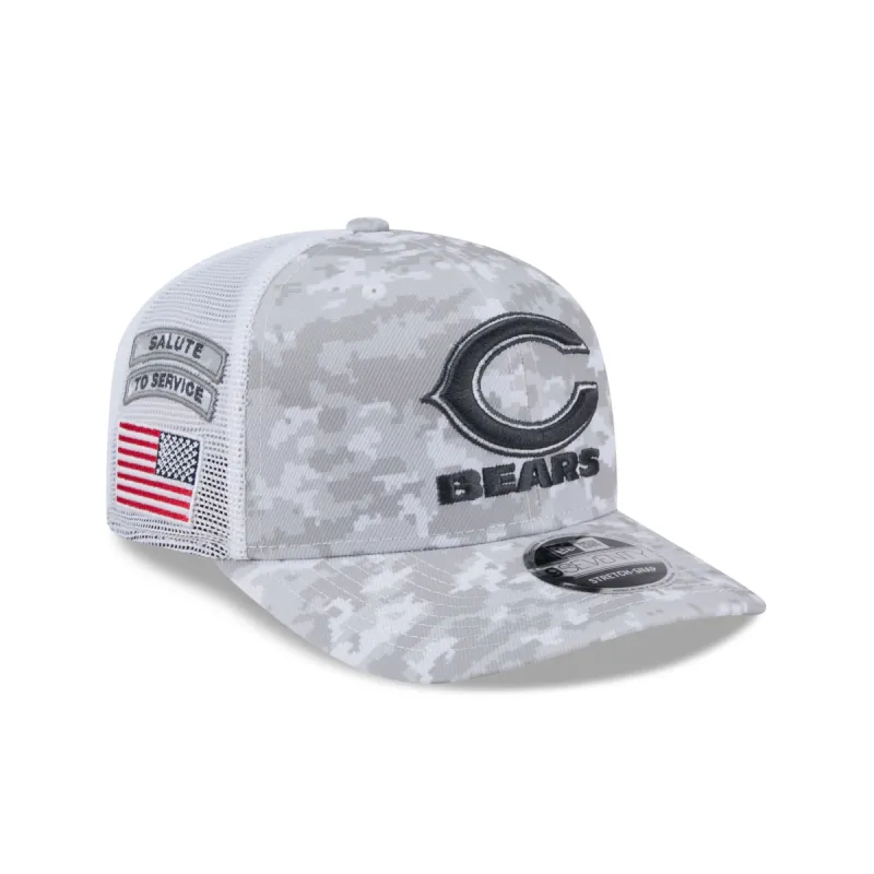 Chicago Bears 2024 Salute to Service 9SEVENTY Trucker Hat sold by New Era