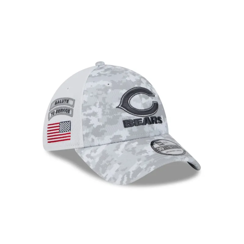 Chicago Bears 2024 Salute to Service 39THIRTY Stretch Fit sold by New Era