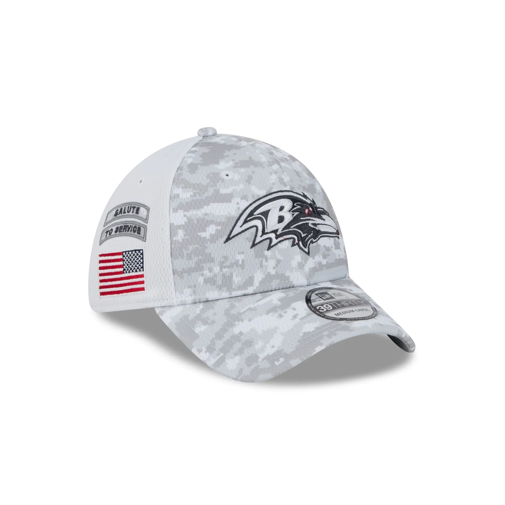 Baltimore Ravens 2024 Salute to Service 39THIRTY Stretch Fit Hat sold by New Era