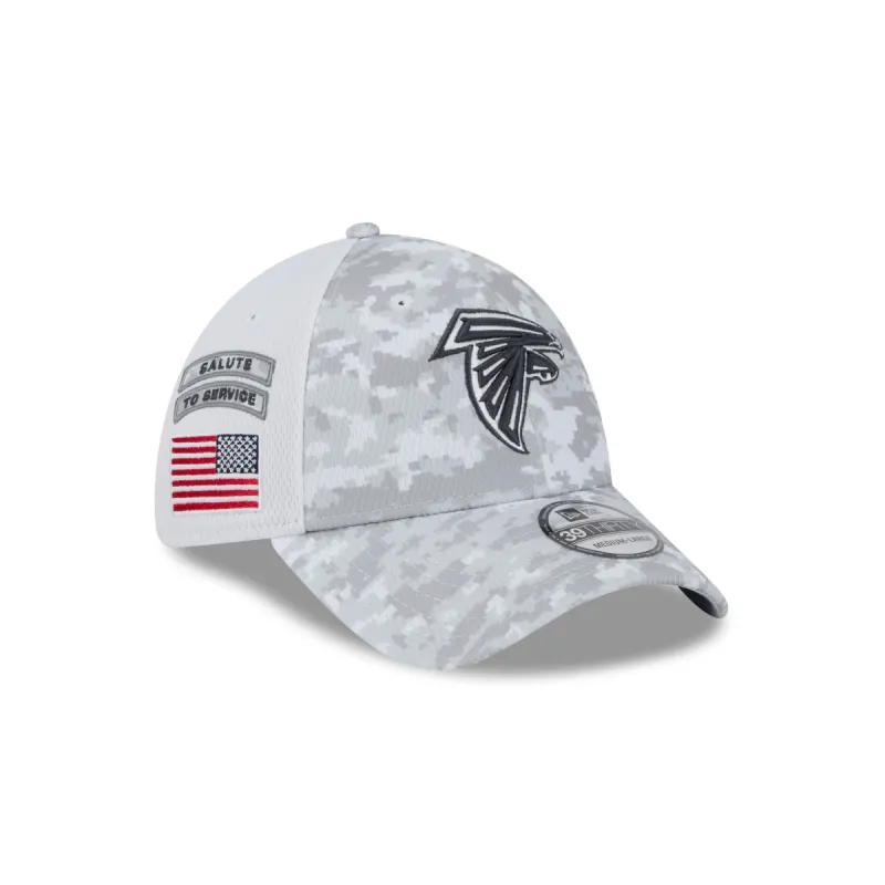 Atlanta Falcons 2024 Salute to Service 39THIRTY Stretch Fit Hat sold by New Era