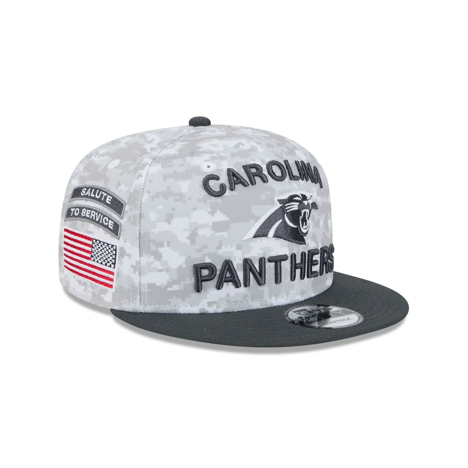 Carolina Panthers 2024 Salute to Service 9FIFTY Snapback Hat sold by New Era