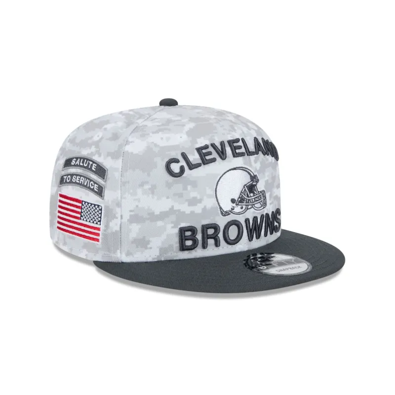 Cleveland Browns 2024 Salute to Service 9FIFTY Snapback Hat sold by New Era