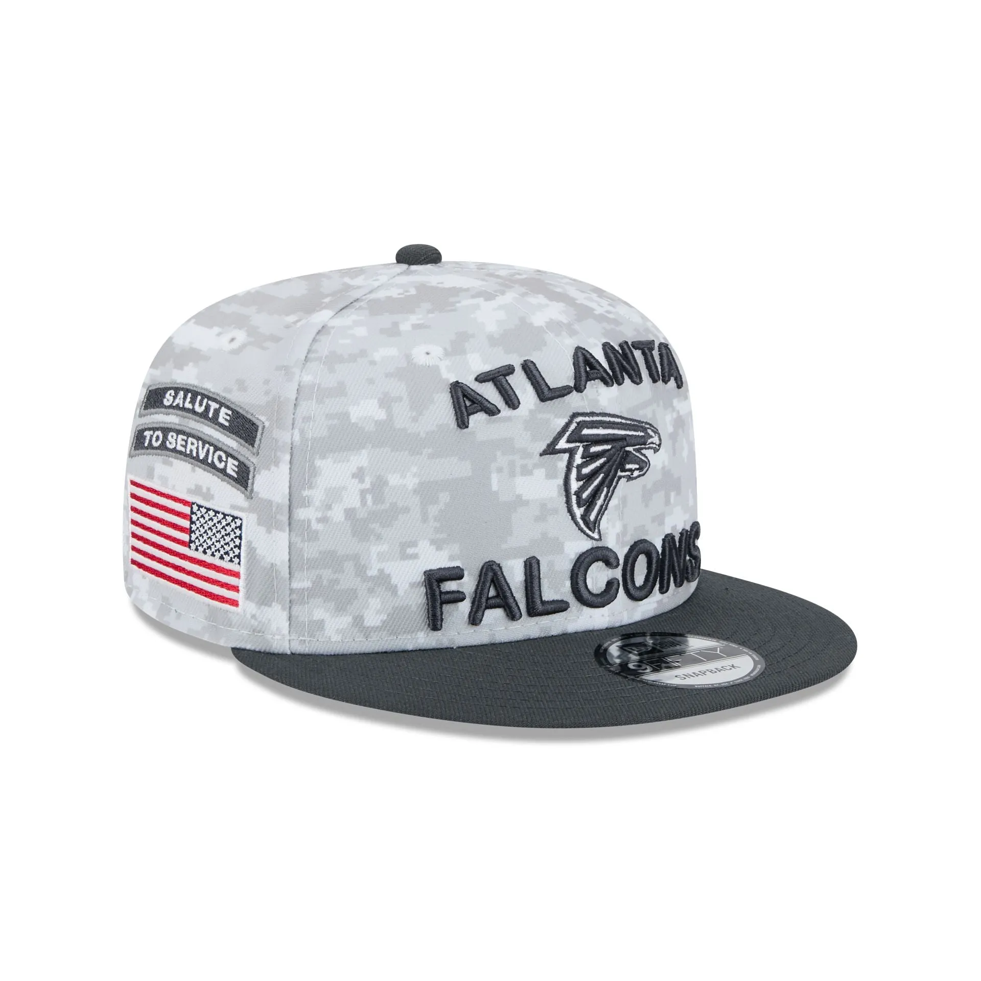 Atlanta Falcons 2024 Salute to Service 9FIFTY Snapback Hat sold by New Era