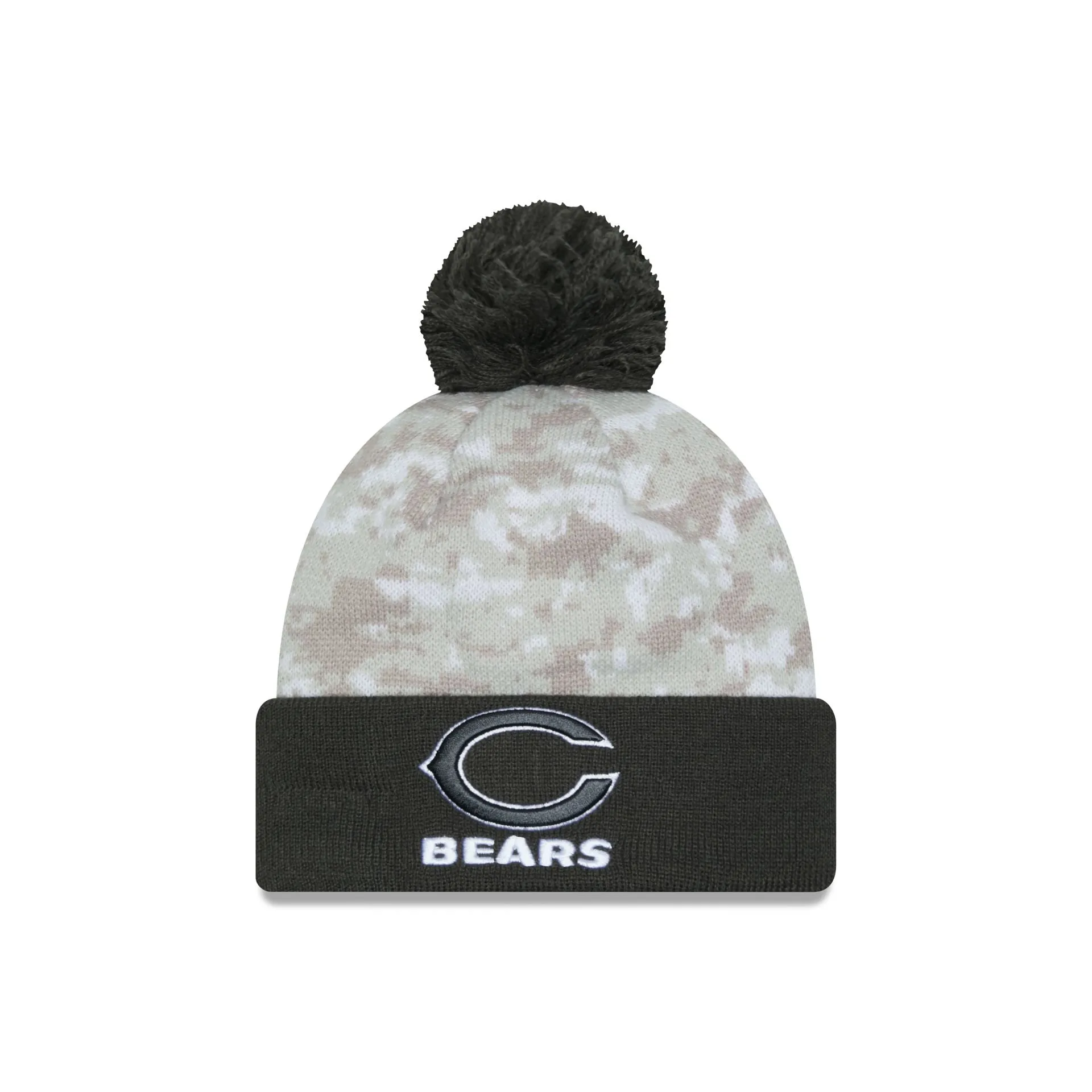 Chicago Bears 2024 Salute to Service Pom Knit Hat sold by New Era