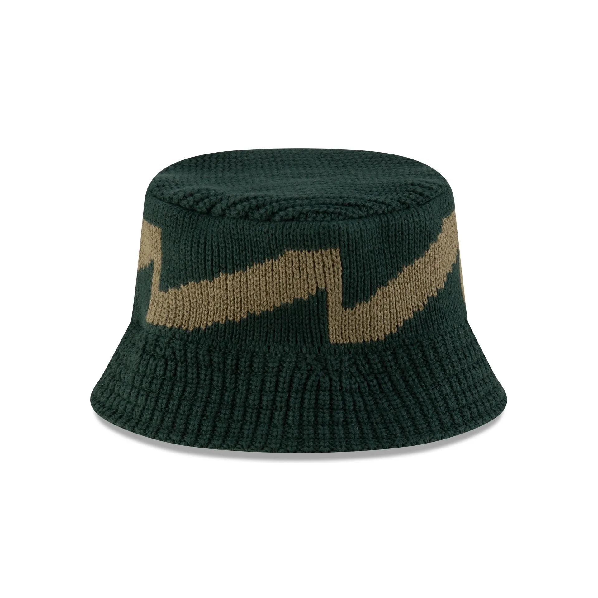 New Era Cap Knit Hat Pattern Dark Green Bucket Hat sold by New Era product image thumbnail 5