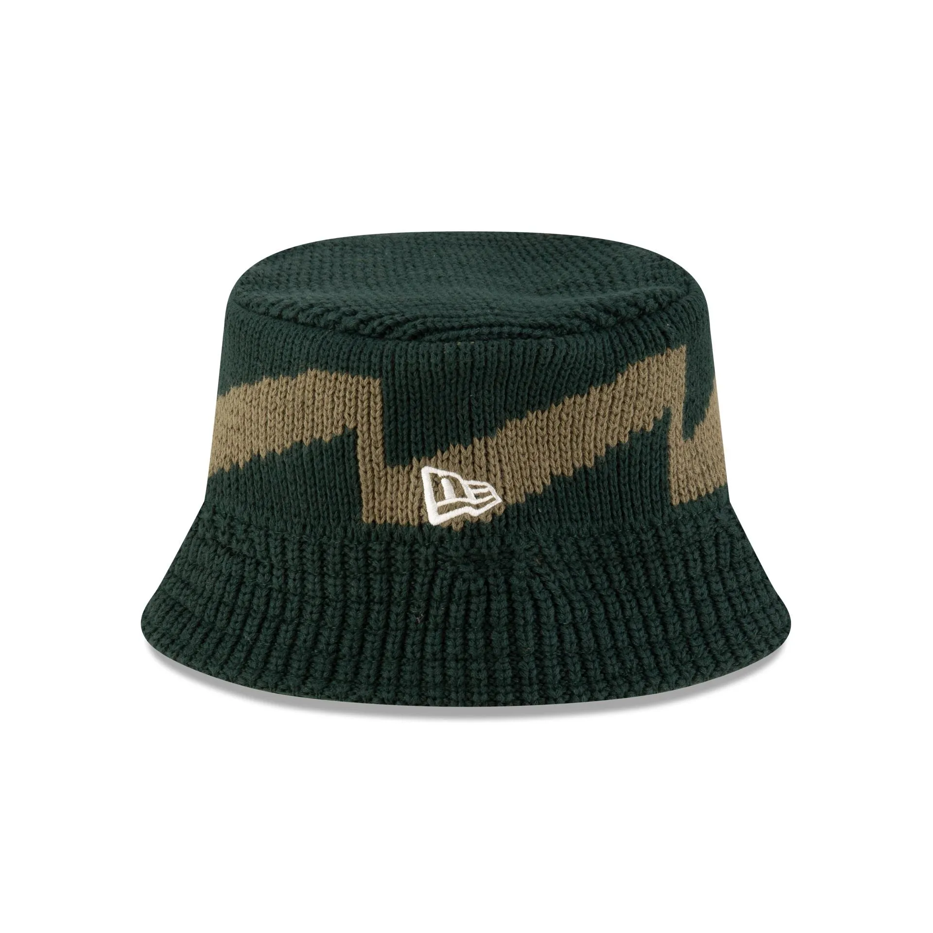 New Era Cap Knit Hat Pattern Dark Green Bucket Hat sold by New Era product image thumbnail 4