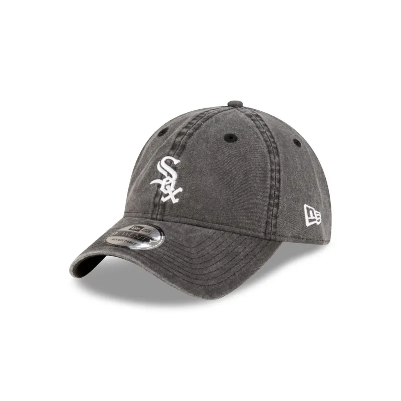 Chicago White Sox Acid Wash Black 9TWENTY Adjustable Hat sold by New Era