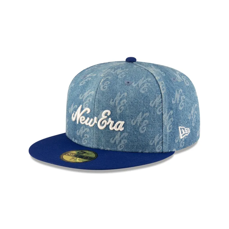 New Era Cap Laser Burn Out Denim 59FIFTY Fitted Hat sold by New Era