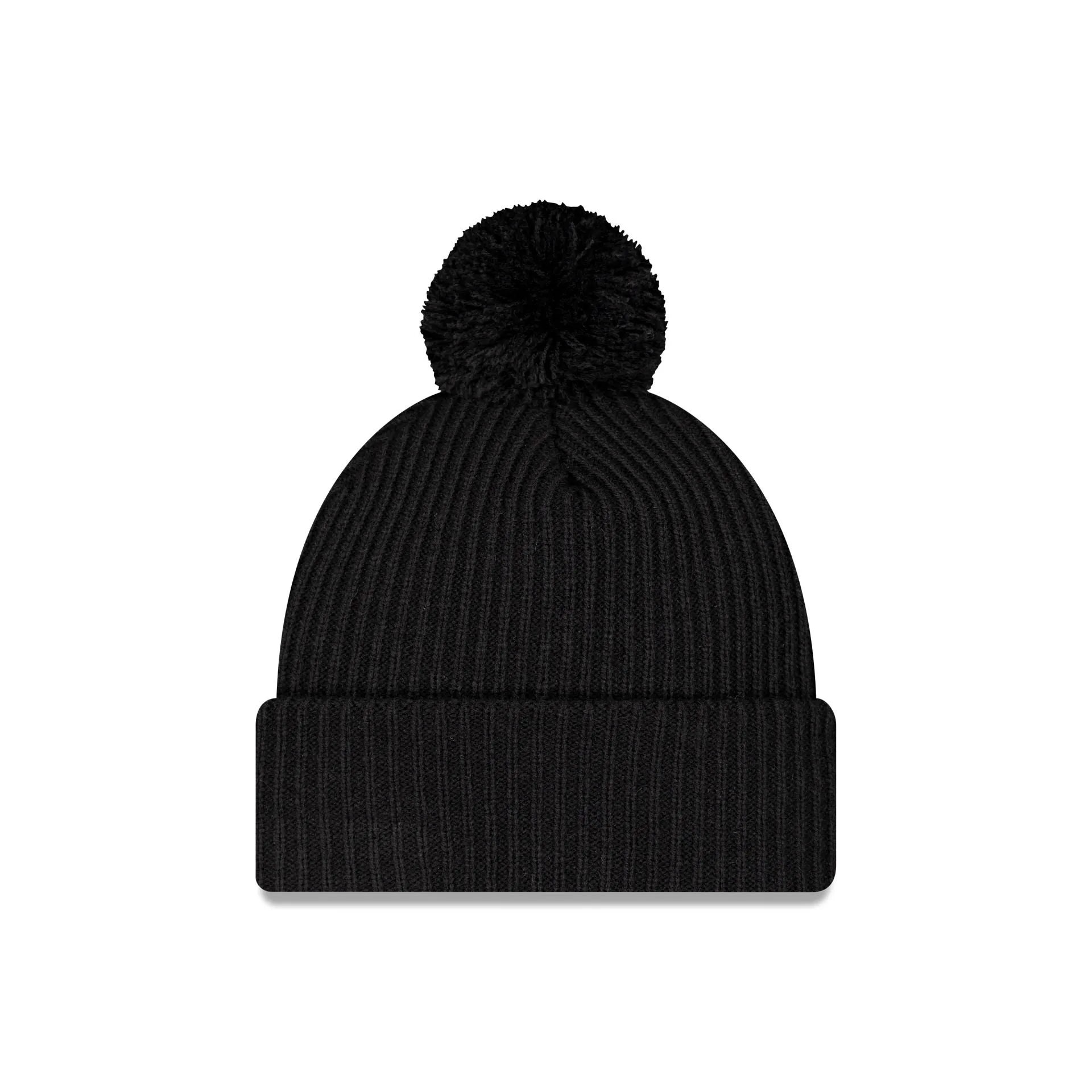 New Era Cap Black Ribbed Pom Knit Hat sold by New Era