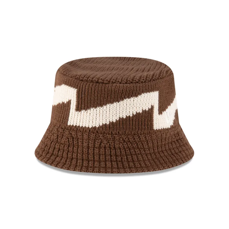 New Era Cap Knit Hat Pattern Walnut Bucket Hat sold by New Era