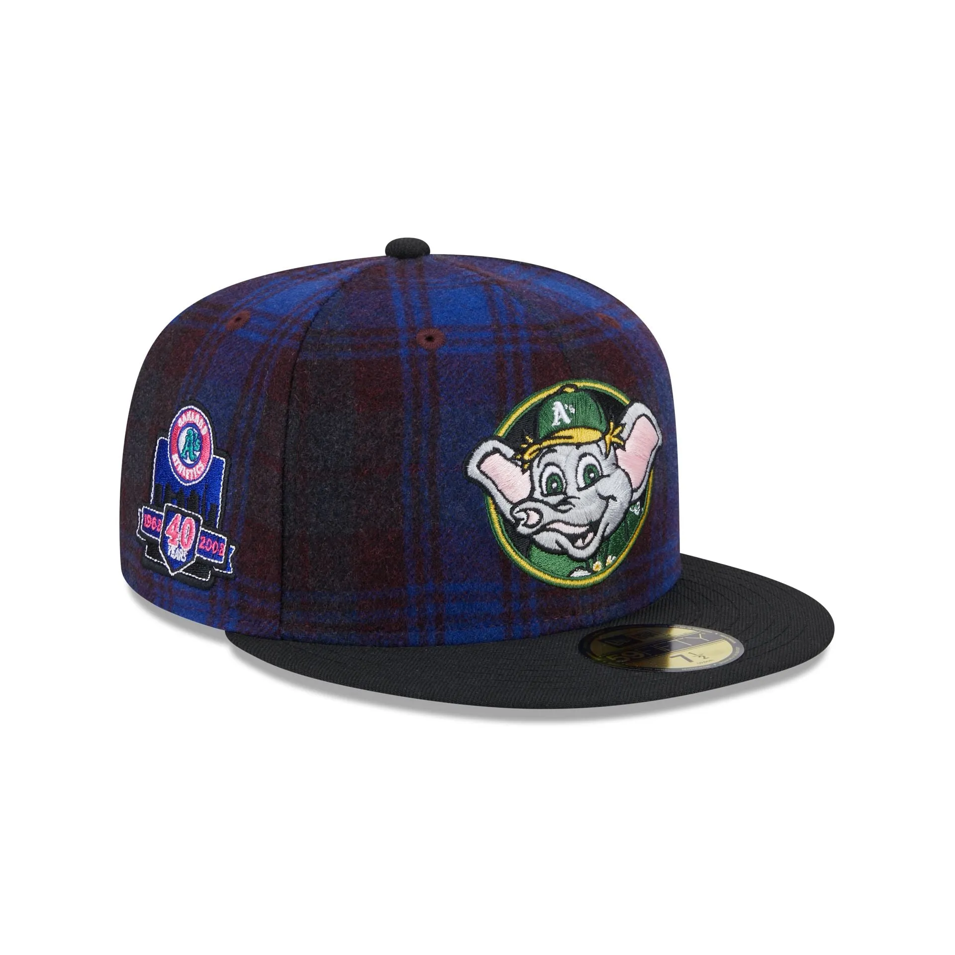 Oakland Athletics Mascot Plaid 59FIFTY Fitted Hat sold by New Era