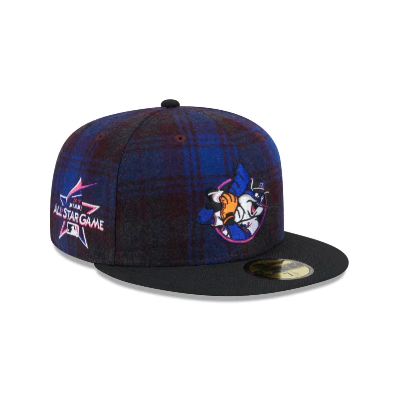 Miami Marlins Mascot Plaid 59FIFTY Fitted Hat sold by New Era