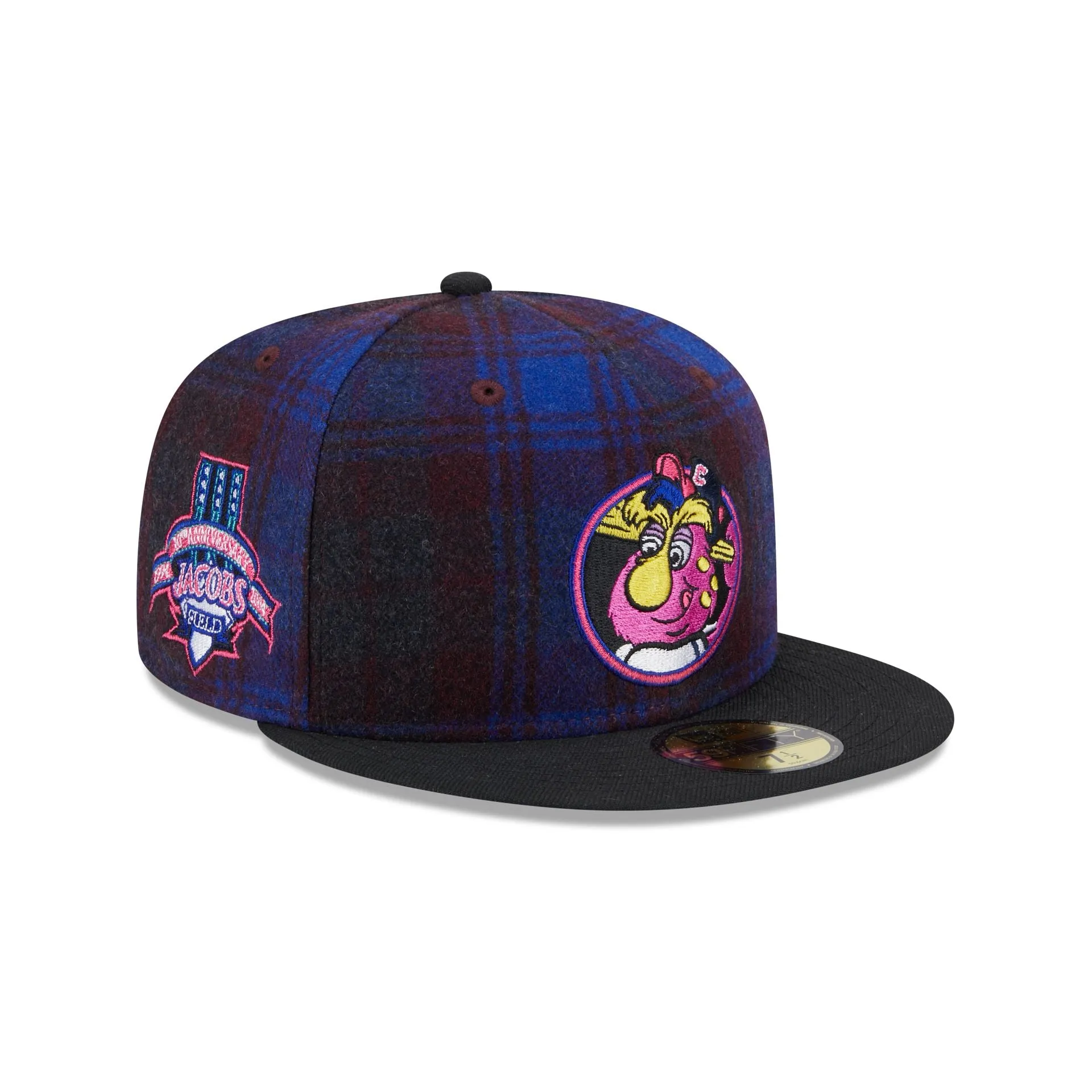 Cleveland Guardians Mascot Plaid 59FIFTY Fitted Hat sold by New Era