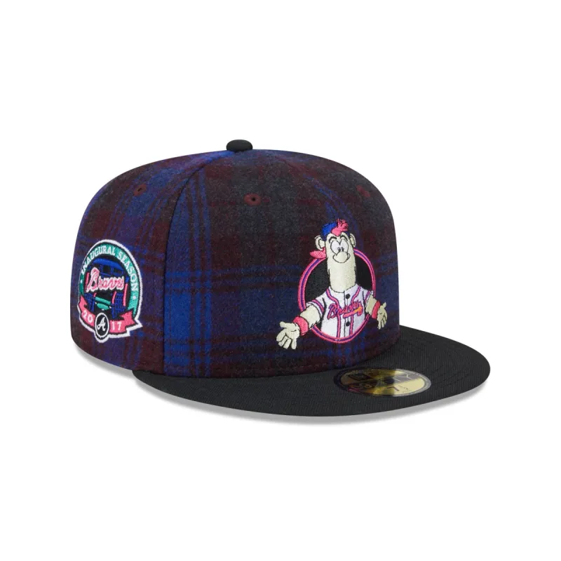 Atlanta Braves Mascot Plaid 59FIFTY Fitted Hat sold by New Era