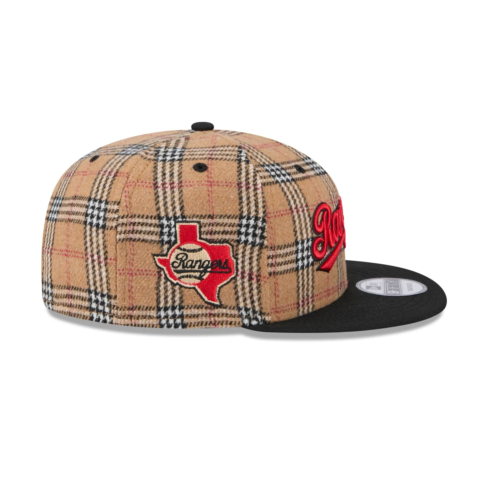 Texas Rangers Tan Tartan 9FIFTY Snapback Hat sold by New Era product image thumbnail 4