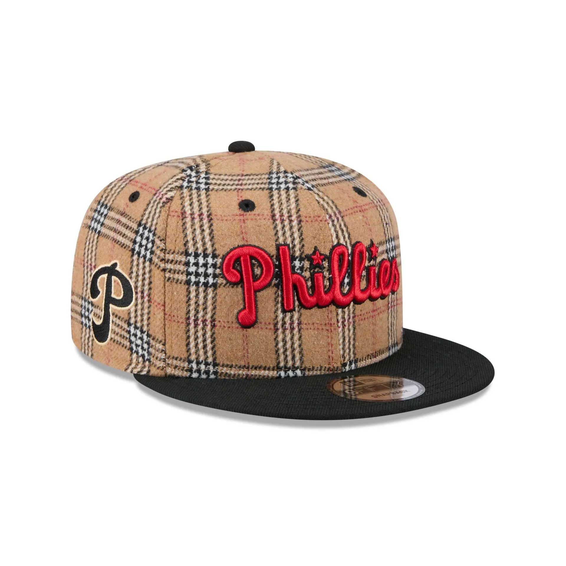 Philadelphia Phillies Tan Tartan 9FIFTY Snapback Hat sold by New Era