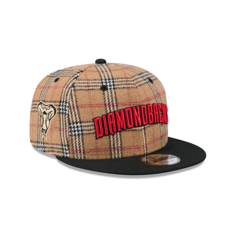 Arizona Diamondbacks Tan Tartan 9FIFTY Snapback Hat sold by New Era